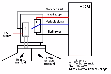 Emissions - EGR circuit diagramme GM/Vauxhall/Opel